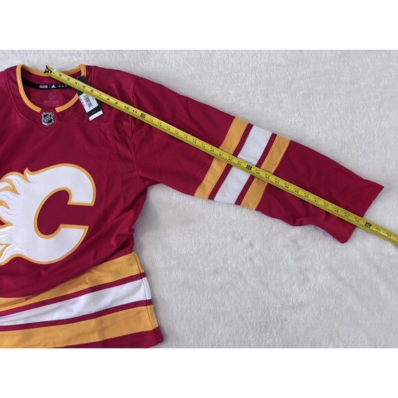 Calgary Flames MIC Adidas Primegreen Size 54 Home Red Sewn Jersey NWT - Picture 9 of 10